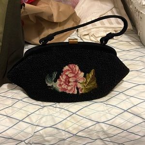 Vintage Antique  Black Purse Perfect Condition